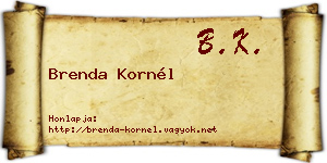 Brenda Kornél névjegykártya